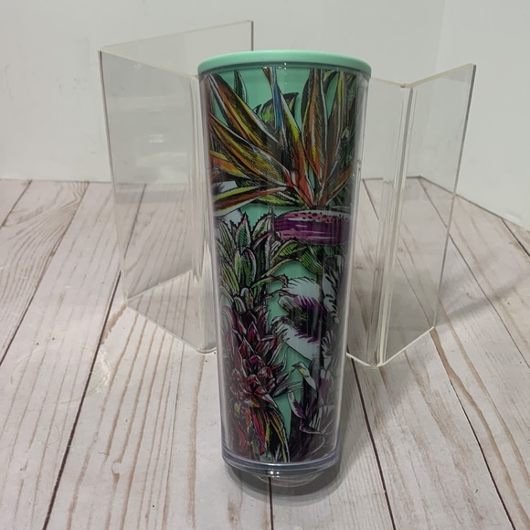 Starbucks Tropical Floral Teal 24oz Tumbler - Picture 4 of 7
